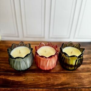 Hand-Poured Soy Candles | Flower Garden Trio